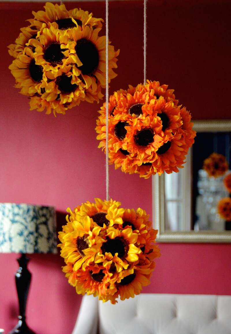 Hanging Sunflower Pendants