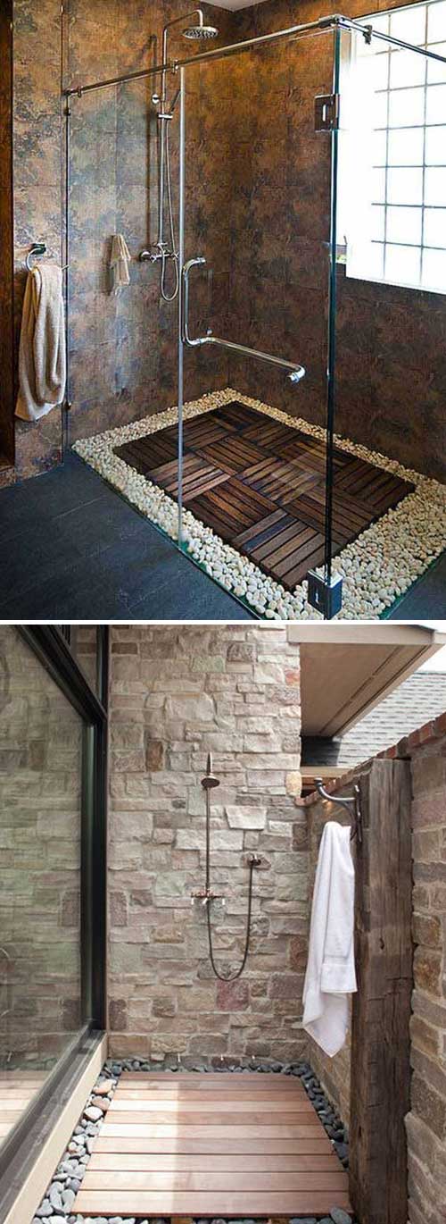Wooden floor in place of tiles