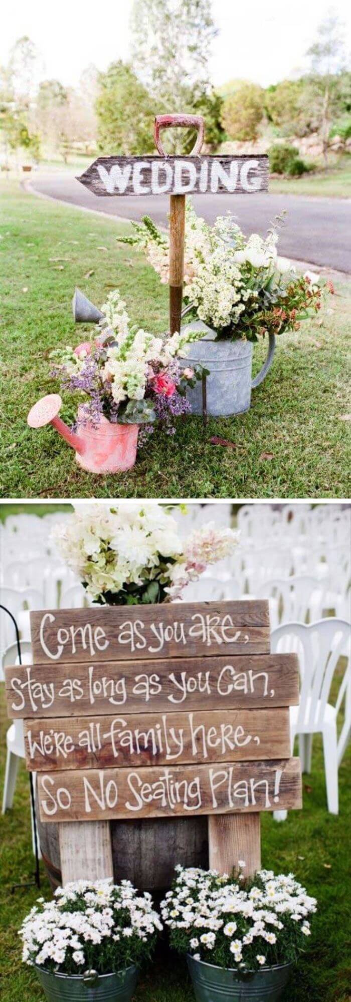 DIY Outdoor Pallet Wedding Sign