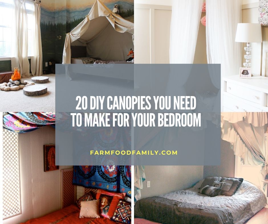 20 Magical Diy Bed Canopy Ideas You, Bed Canopy With Curtains Diy