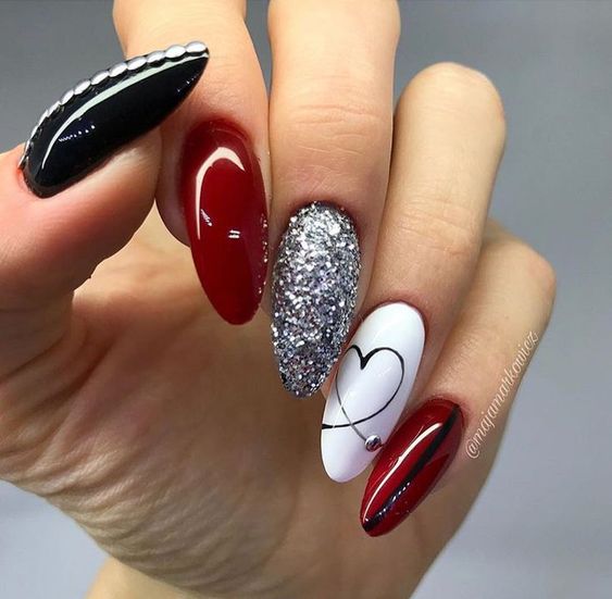 1 glitter nail designs