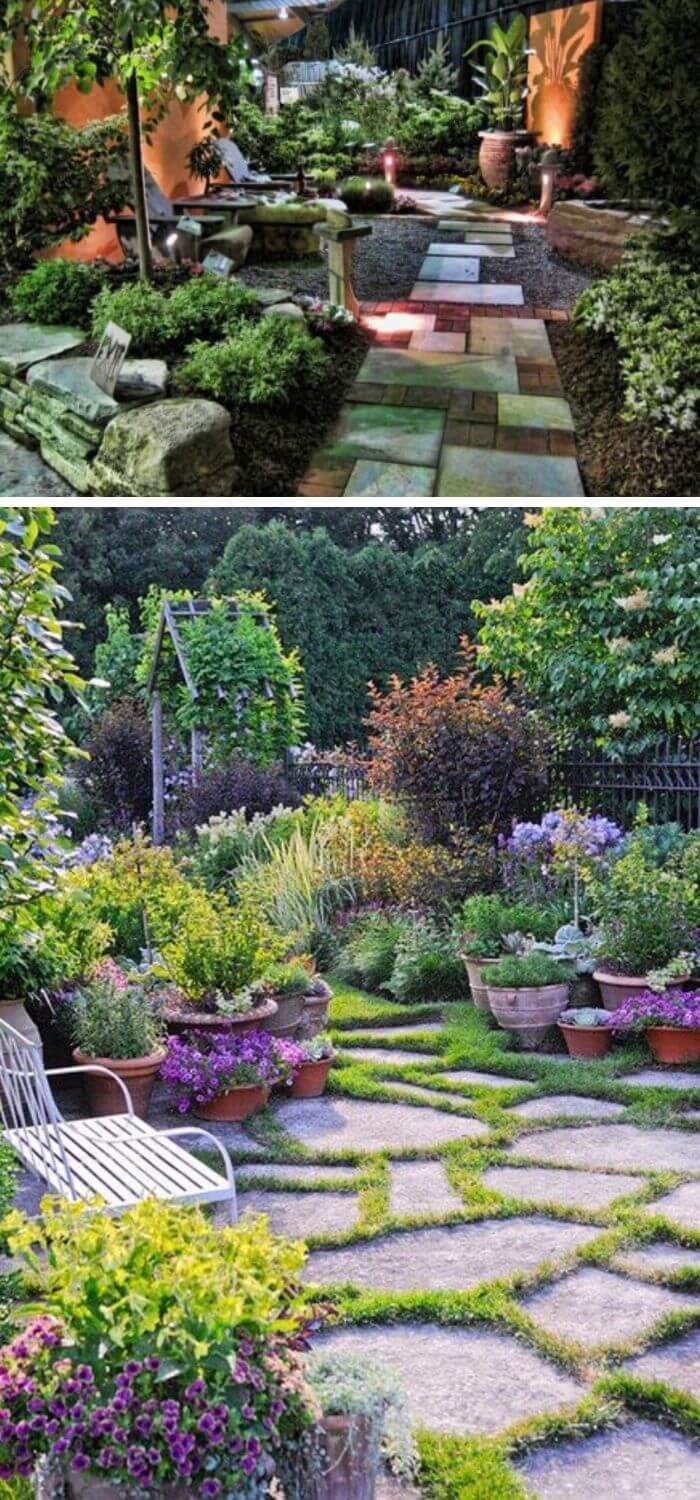 A Backyard with a beautiful Garden-scape