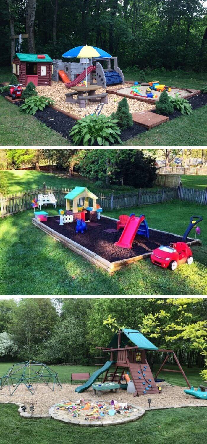 A Backyard with a dedicated Play Area