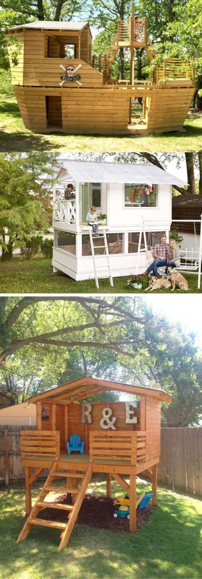 A Backyard with a Budget Play House