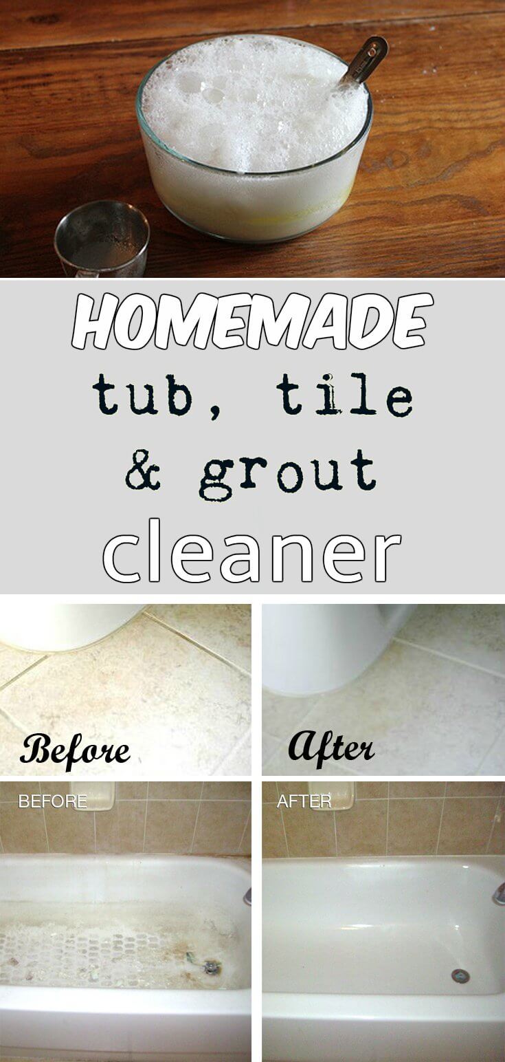 Homemade tub, tile, and grout cleaner