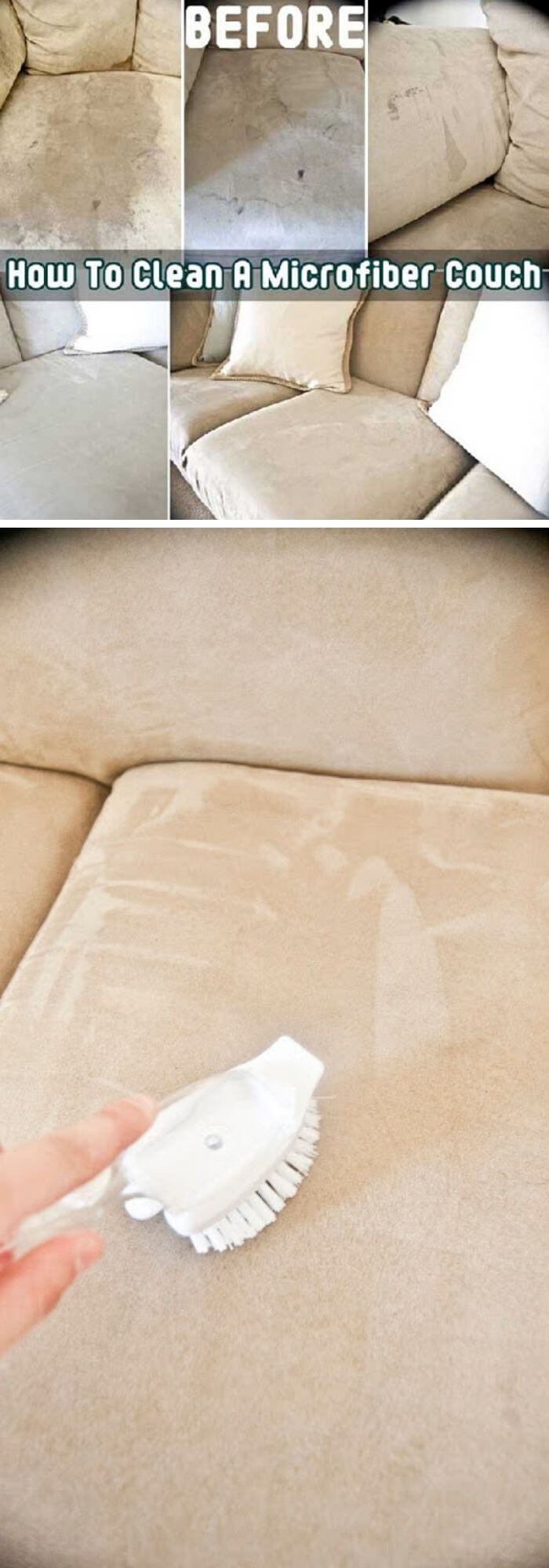 How to clean a microfiber couch