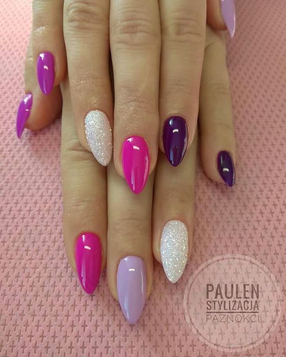 3 glitter nail designs