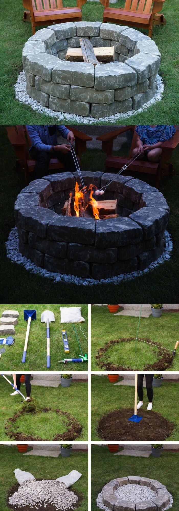 Backyard DIY Fire Pit