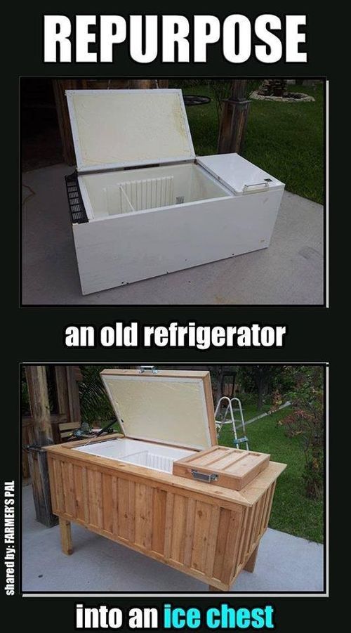 Refrigerator Turned Ice Chest