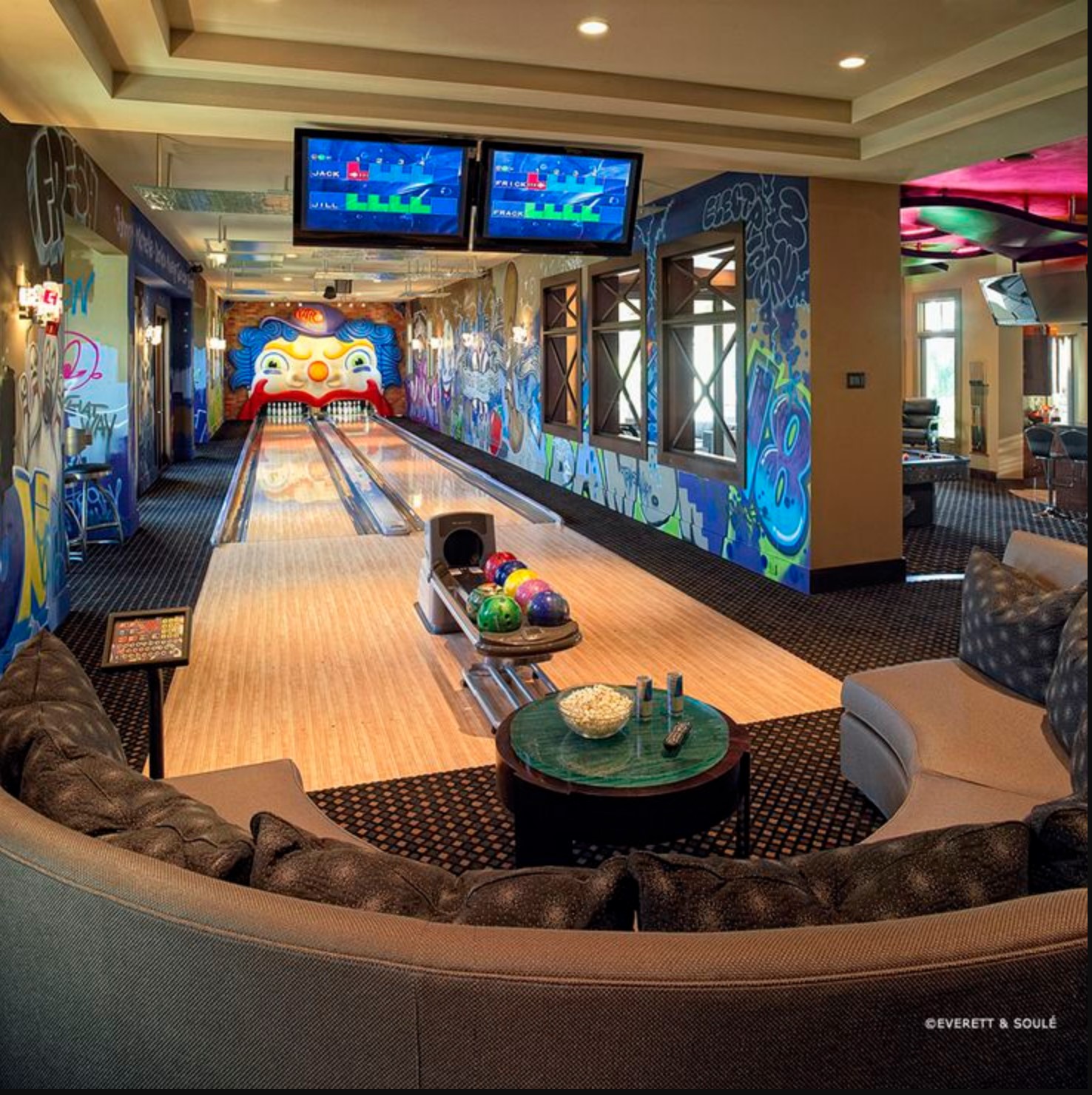 Bowling alley man cave