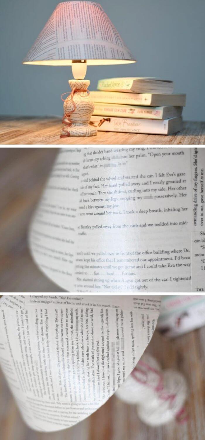 Bedroom lamp for book lovers