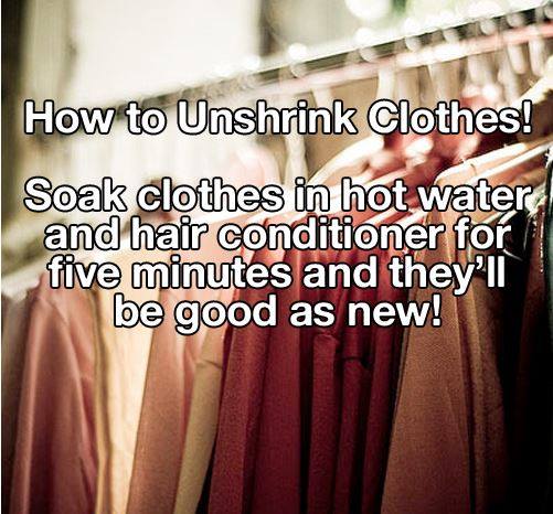How to unshrink clothes