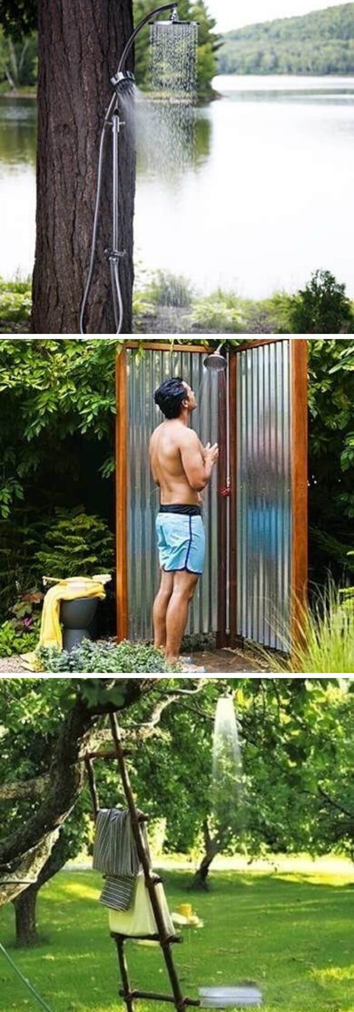 Backyard DIY outdoor shower