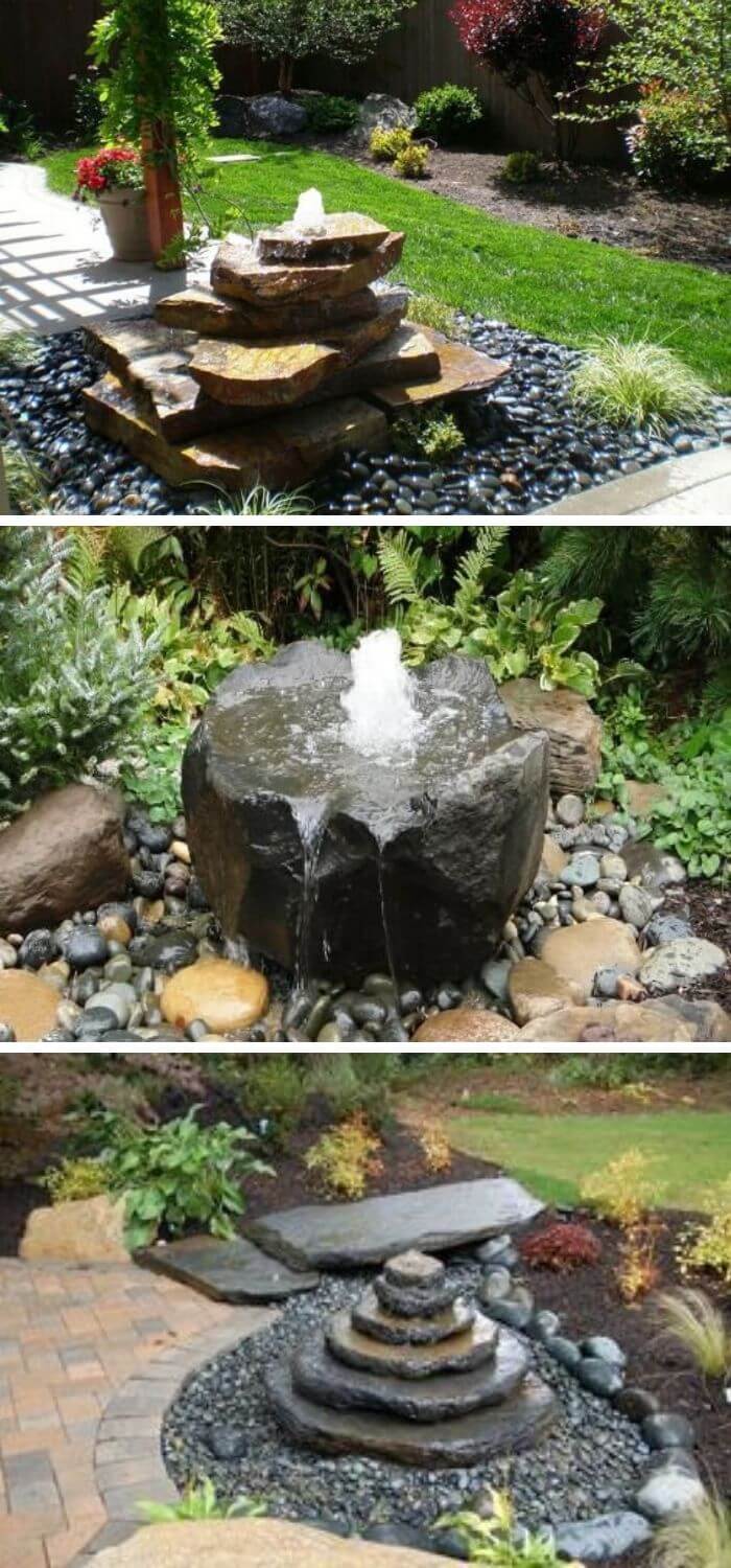 Beach Stones Water Fountain