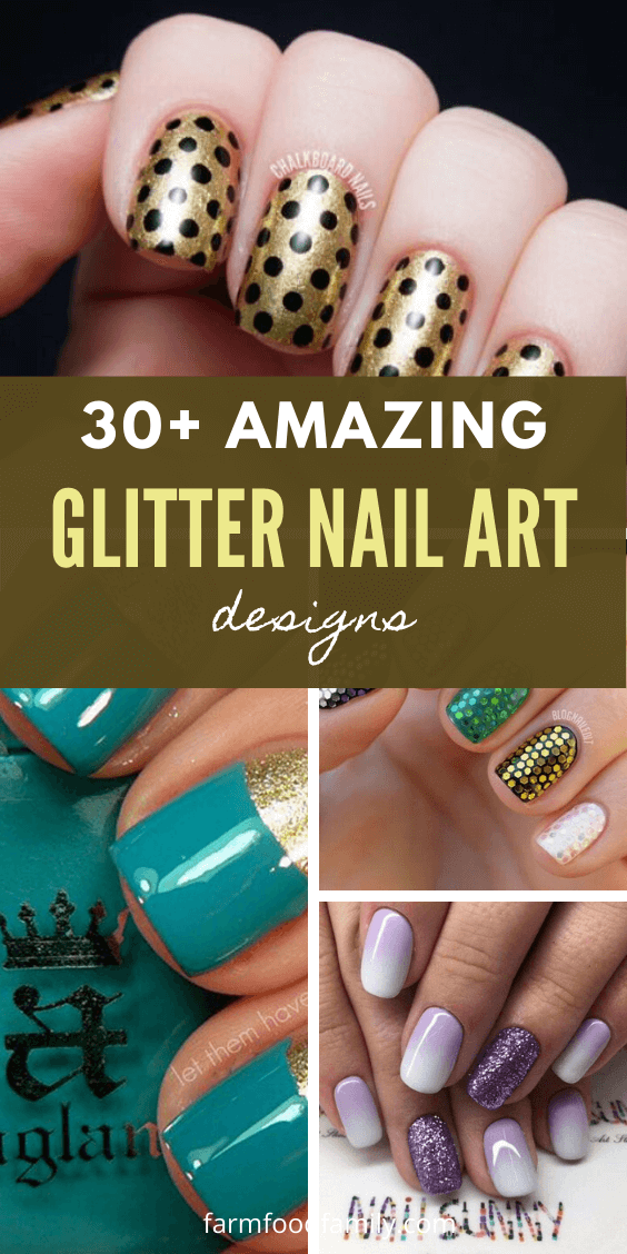 best glitter nail art designs