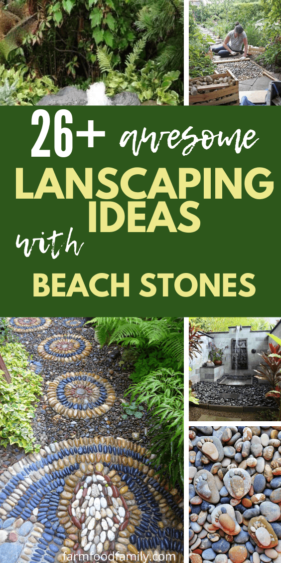 best lanscaping ideas with beach stones