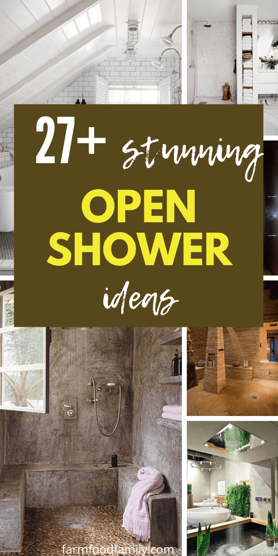 best open shower ideas