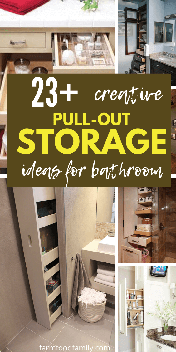best pull out storage ideas for bathroom