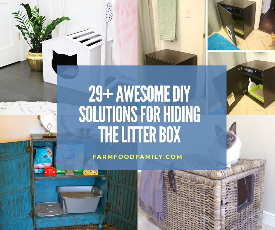 29 Awesome Diy Ideas And Solutions For Hiding The Litter Box - Diy Cat Litter Box Enclosure