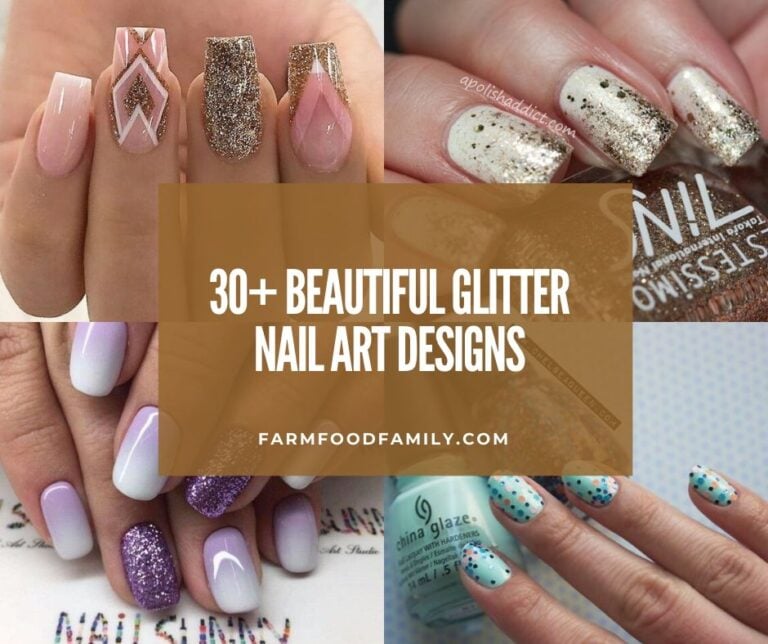 30+ Beautiful Glitter Nail Art Designs