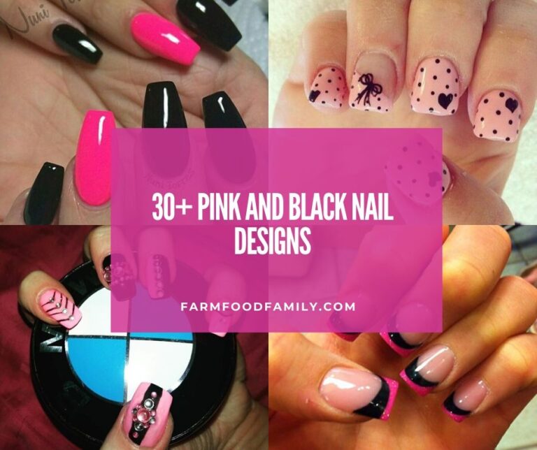 30 Beautiful Pink and Black Nail Designs