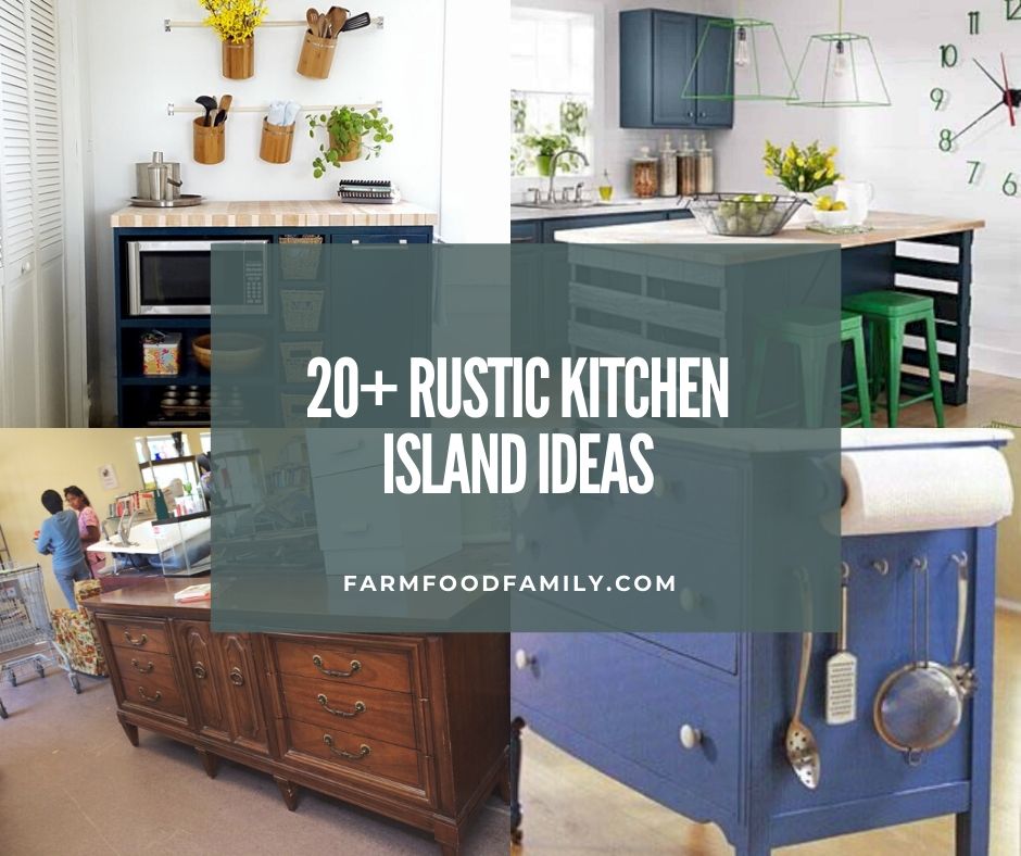 20 Rustic Diy Kitchen Island Ideas, Diy Rustic Kitchen Island Ideas
