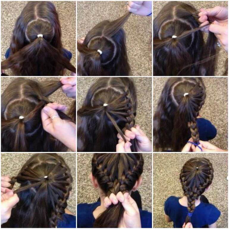 Pinwheel Pattern Hairstyle