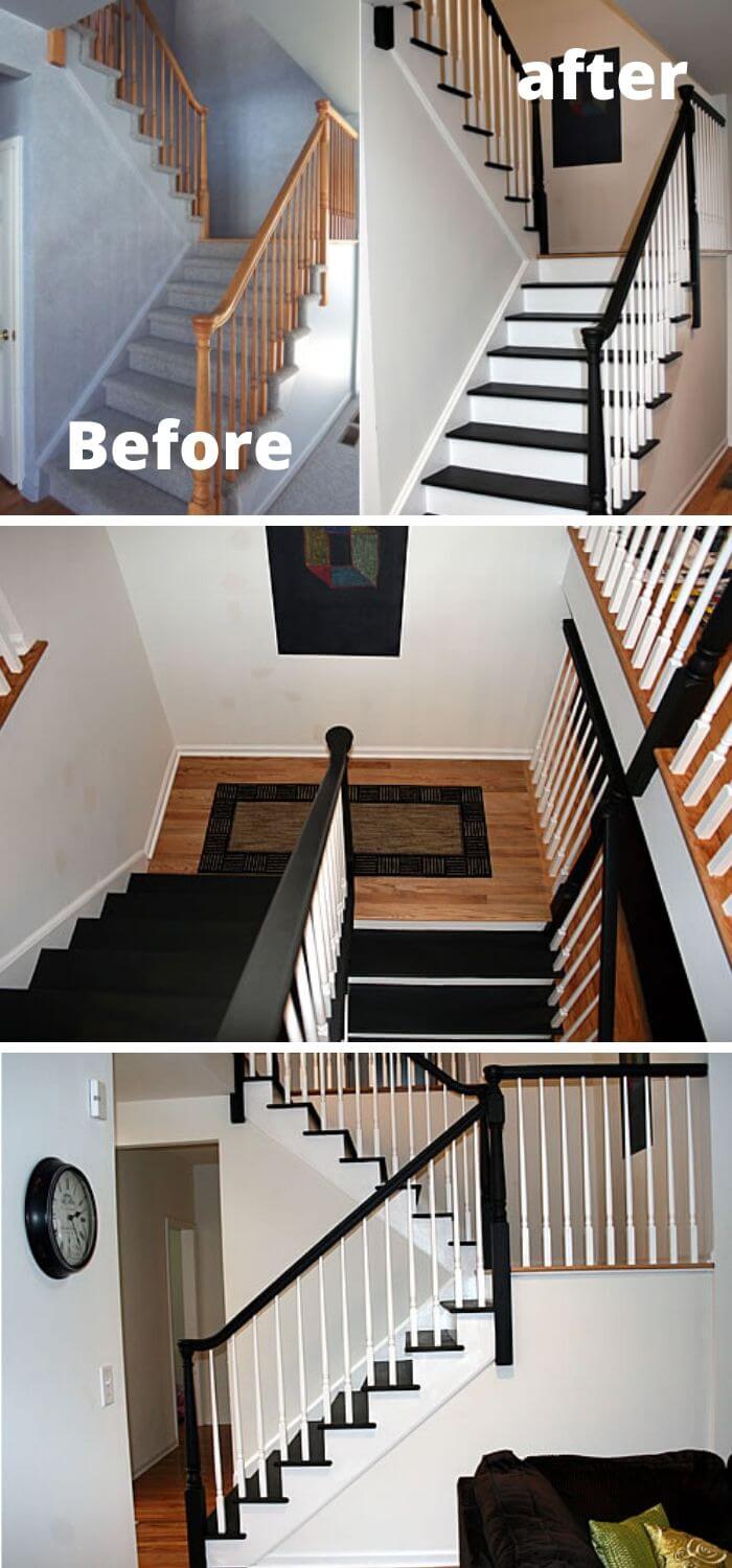 Paint your stairs to a darker color to look attractive