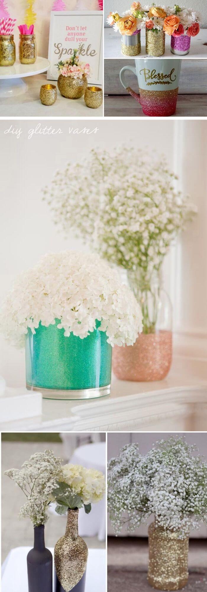 Glitter Vases