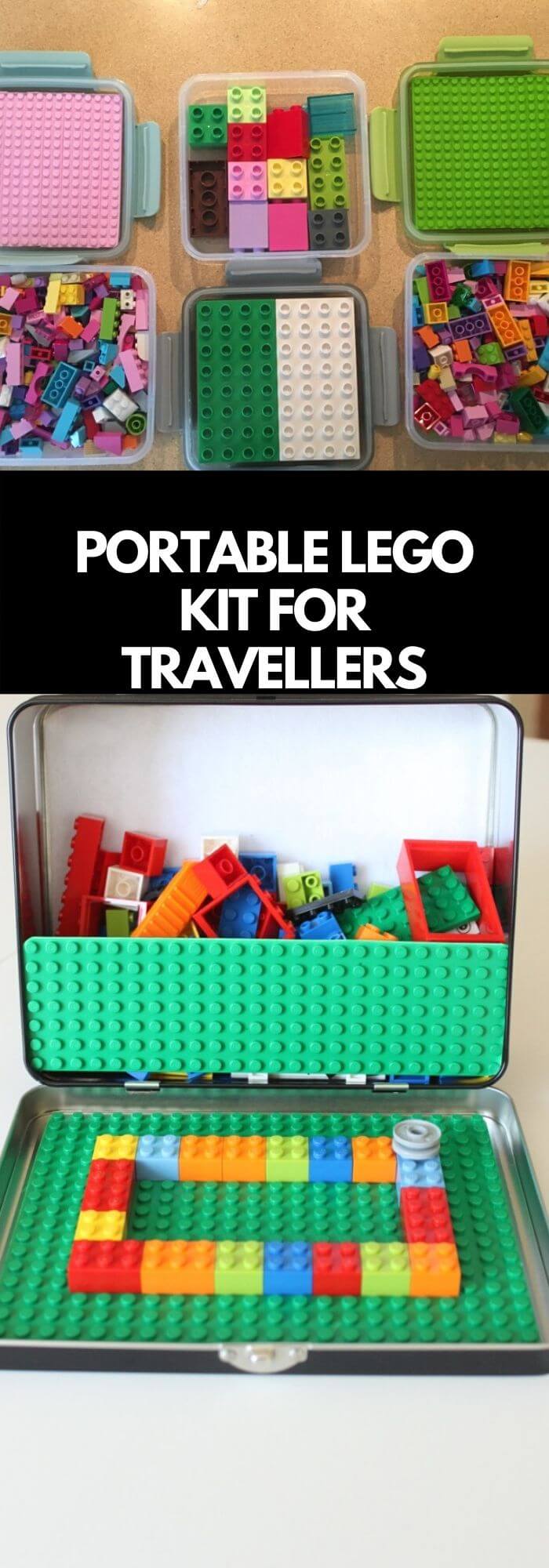 Turn travel into a blast with this portable Lego kit