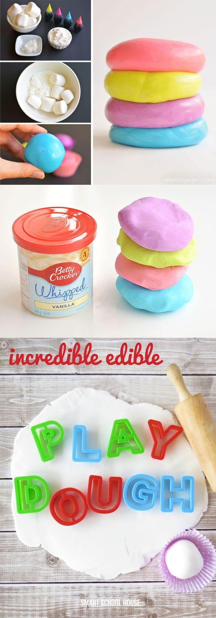 Edible playdough is an eye catcher for your kids too