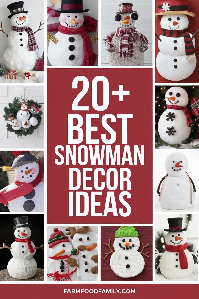 Looking for charming snowman crafts? These DIY snowman decor ideas will add a frosty touch to your Christmas decorations in no time!