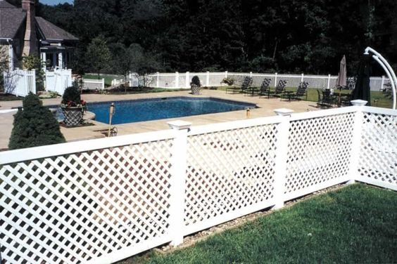 Pool lattice fence