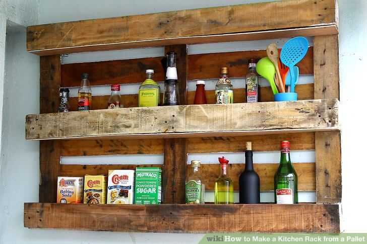 DIY Pallet Kitchen Shelf