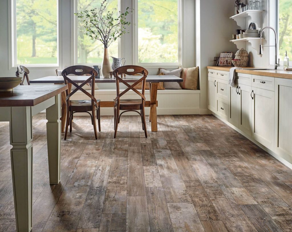 install armstrong duality vinyl sheet flooring in kitchen