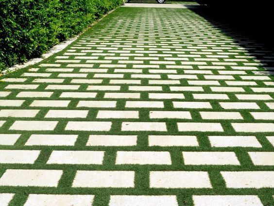 14 paver and grass driveway ideas