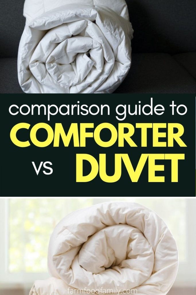 difference between comforter vs duvet