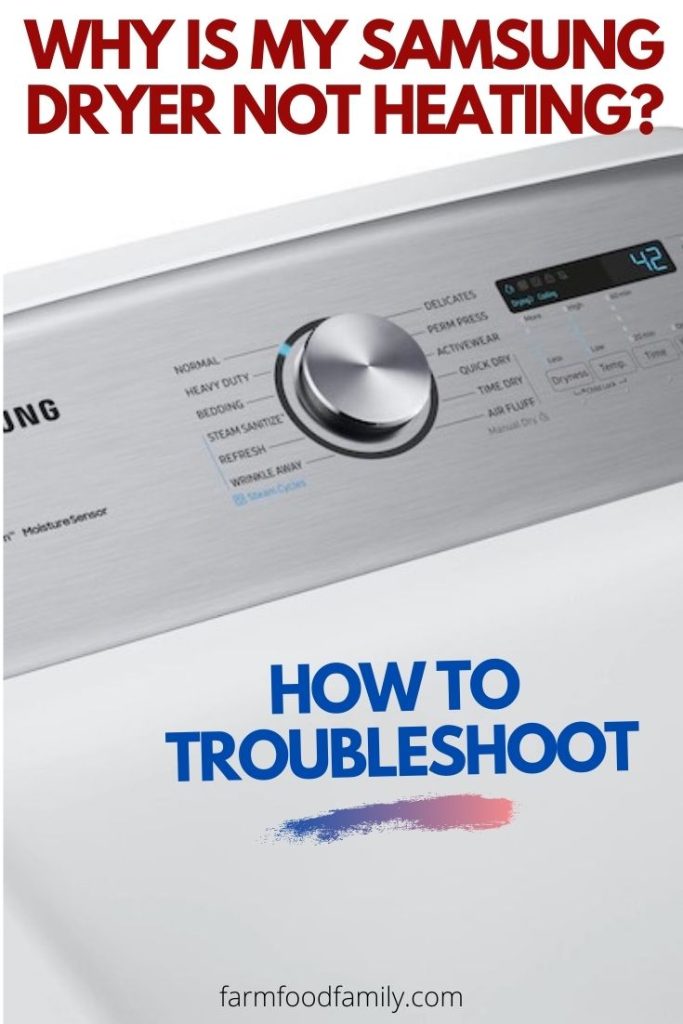 how to troubleshoot samsung dryer not heating