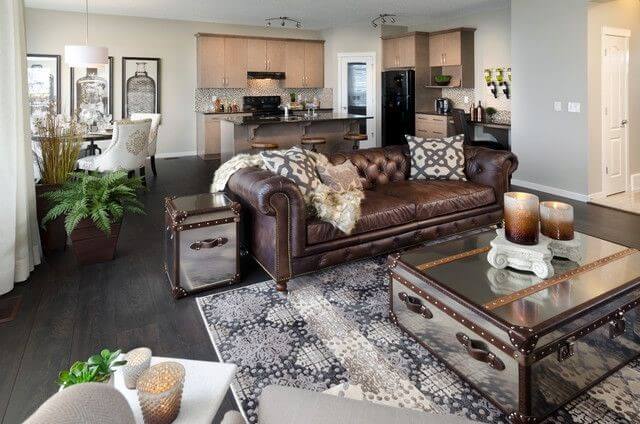 Best Dark Brown Leather Sofa Decorating, Modern Grey Leather Sofa Living Room Ideas