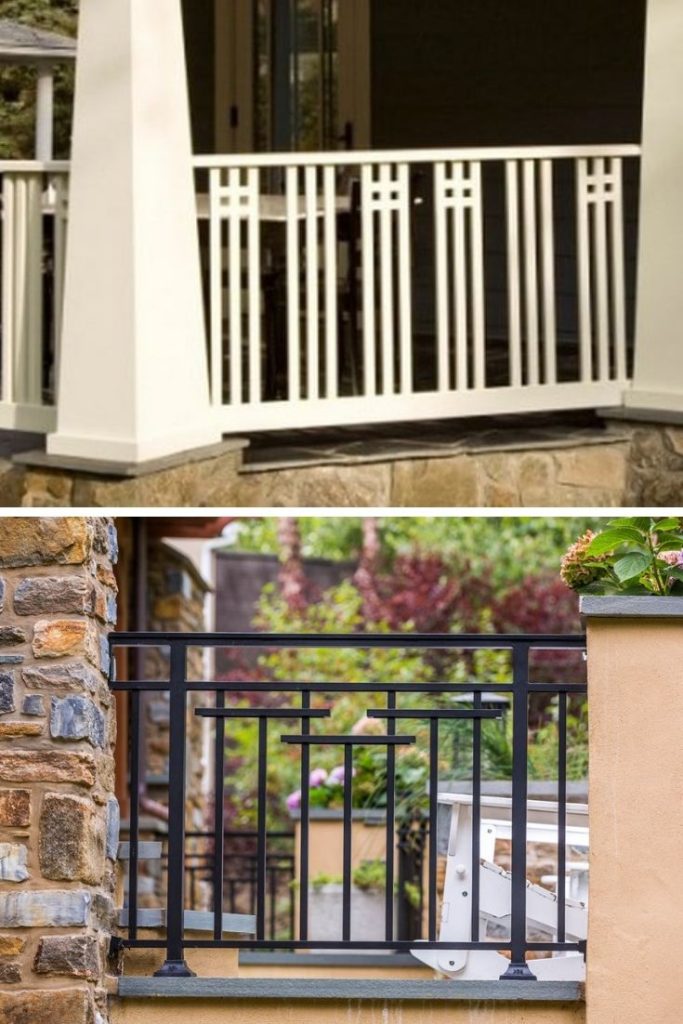 24 modern clean lines porch railing