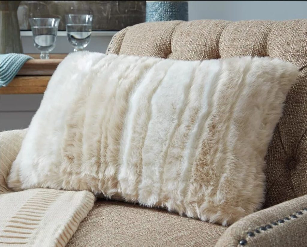 25 fluffy furry throw pillows for brown couches
