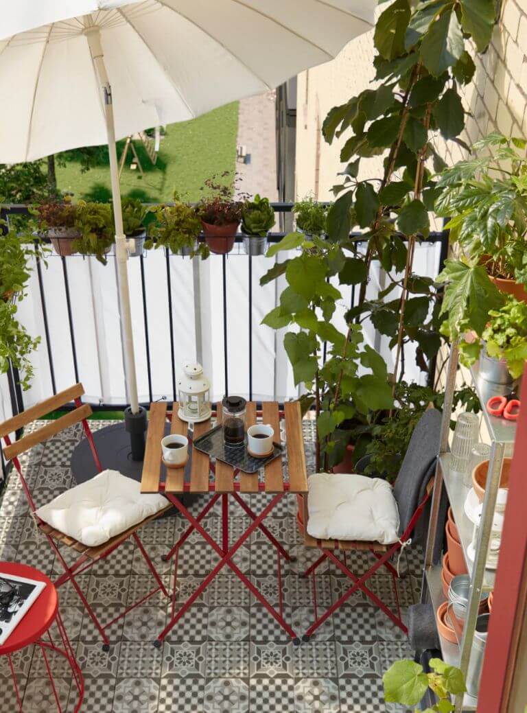 Cover Your Patio with a Tilted Umbrella