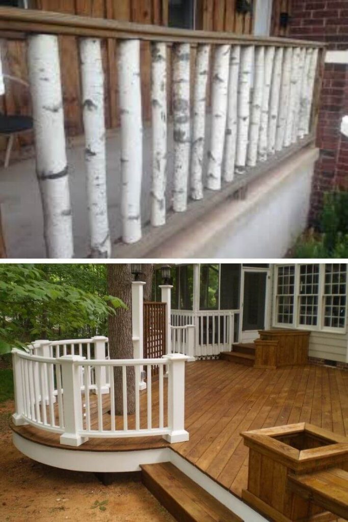7 mix wood porch railing ideas