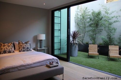 Bedroom and backyard turf