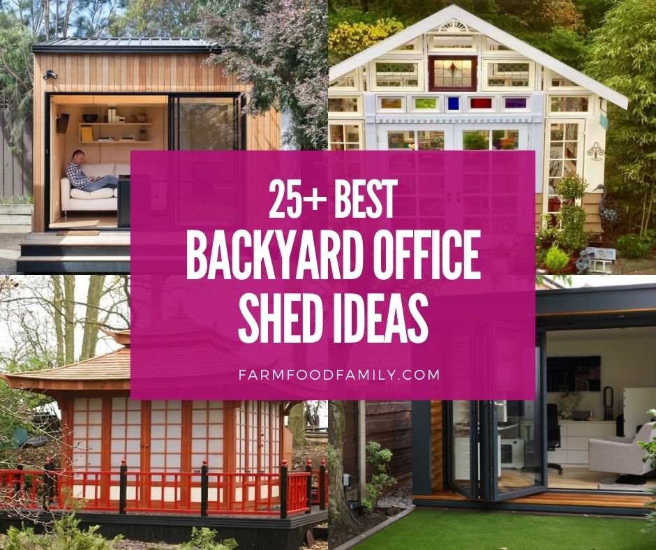 Awesome Diy Backyard Office Shed Ideas, Small Backyard Garage Plans