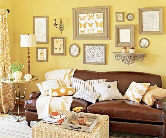 brow leather sofa decorating ideas 20