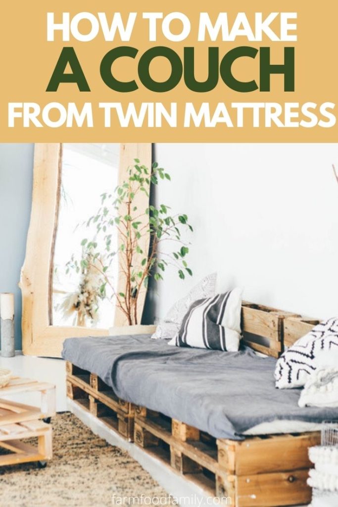 A Couch From Twin Mattress, How To Make A Twin Bed Look Like A Couch