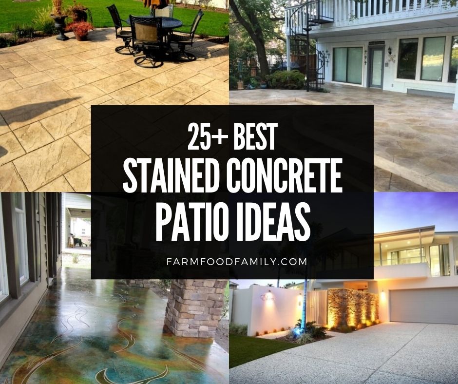 25 Best Stained Concrete Patio Colors, How To Make An Old Concrete Patio Look Nice