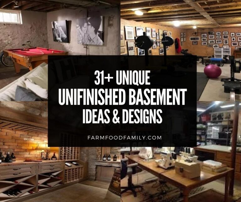 31+ Unfinished Basement Ideas and Designs