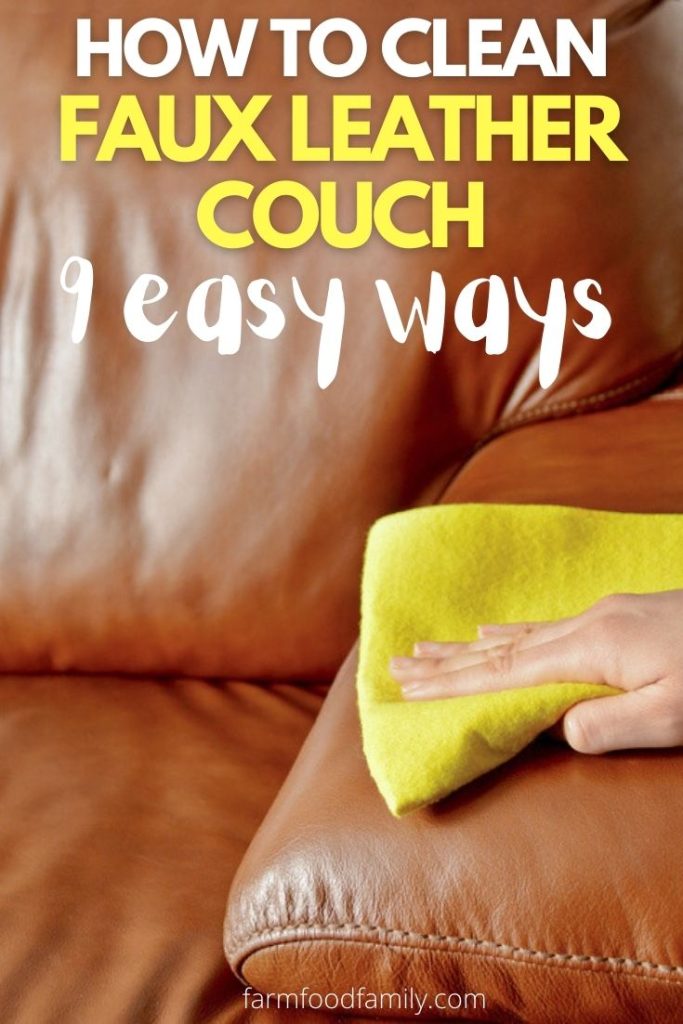 ways to clean faux leather couch